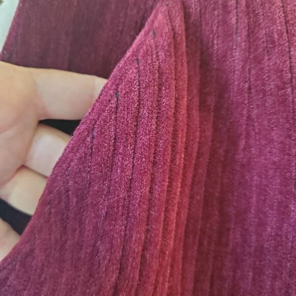 VTG Yves Saint Laurent Straight Skirt Merlot Courderoy Sz 38 US 8 Med *See Pics - Picture 2 of 10